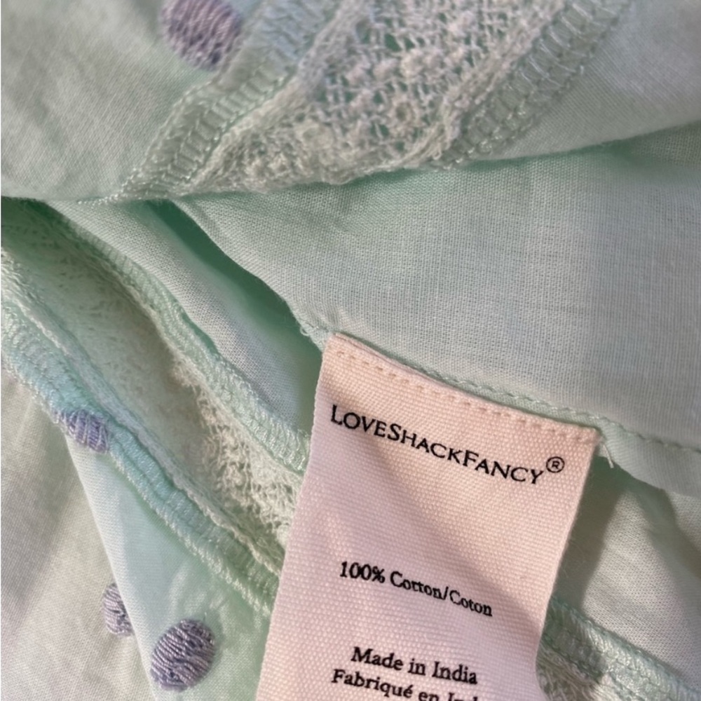 LoveSchackFancy Odina Sea Foam Long Sleeve Blouse NWT SZ S - Picture 6 of 7